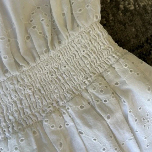 LILY PULITZER Nikole Strapless Midi White Eyelet Dress - Picture 7 of 12